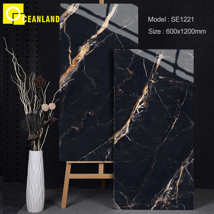 Foshan Luxury Design Polished Porcelain Floor Tile Bedroom Wall Sintered Stone